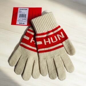 HUNTER Men's Knitted Winter Logo Gloves